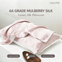 Taies d'oreiller double face personnalisées de luxe en soie 100% + Tencel 100% tissé, modernes, pour un sommeil profond, coffret cadeau