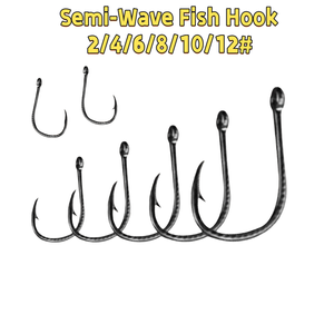 เบ็ดตก<span class=keywords><strong>ปลา</strong></span>เหล็กกล้าคาร์บอนสูงแบบกึ่งโค้งพร้อมเงี่ยงเบอร์ 2 #   4 #   6 #   8 #   10 #   12 #   อุปกรณ์ตกปลาคาร์พครูเชียนแบบขายส่ง - Product Image 6