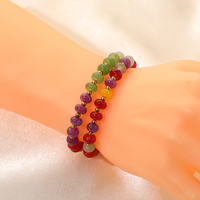 Mode Pierre Naturelle Perle Bracelet Collier OT Fermoir À La Main Coloré Guérison Boulier Pierres Précieuses Bracelet Perlé