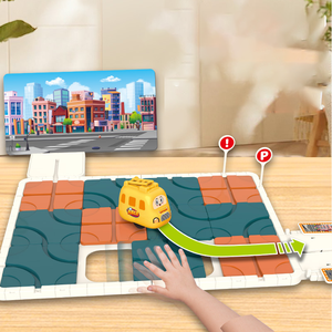 Jeu de société de puzzle stimulant pour le développement cérébral, véhicule électrique d'ingénierie, jeu de circuit de labyrinthe populaire pour enfants, jouets de voiture, cadeaux - Product Image 3
