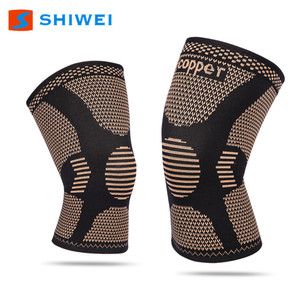 Customized 3D Knitted Nylon Copper Knee Pad Elastic Support For Men <b>Badminton</b> Running - Product Image 5