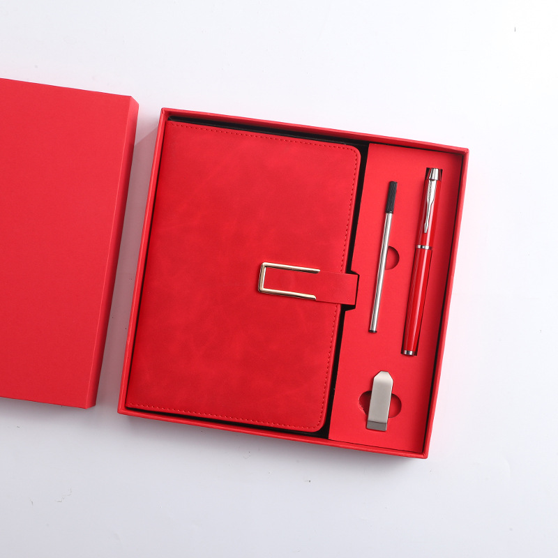 red four-piece gift box-signature pen refill 16g usb