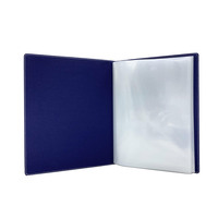 Menu en tissu avec pochettes transparentes en plastique, format A4, 6 pochettes, menus en cuir