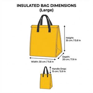 Sac isotherme personnalisé avec logo, non tissé, isolé, pour la livraison de gâteaux, de pizzas, d'épicerie, de nourriture - Product Image 4