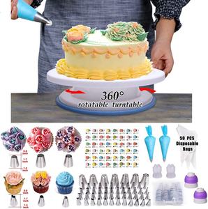 مجموعة أدوات تزيين الكيك الجديدة الأكثر مبيعًا على أمازون، 282 قطعة من أدوات الخبز ومستلزمات تزيين الكيك مع فوهات وأغطية وفوندان - Product Image 5
