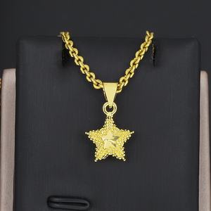 จี้ทองคำชุบ 24K รุ่น JXX รูปดาวและหัวใจ ทำจากทองแดง จี้แฟชั่นสำหรับผู้หญิง - Product Image 5