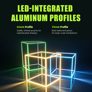 Système d'exposition modulaire en aluminium sans outils TIANYU, stand d'exposition réutilisable en tissu SEG lumineux avec bandes lumineuses LED - Product Image 2