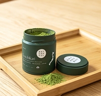 Boîte à thé matcha en bronze professionnelle OEM avec joint hermétique pour 30g, 40g, 50g – Emballage de qualité supérieure pour poudre de thé matcha
