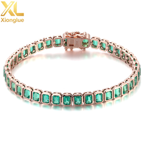 Pulseras y Brazaletes de Joyería Fina de Oro Rosa de 10K Personalizadas con Engaste de Garras para Regalo Unisex - Product Image 6