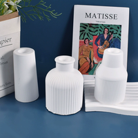 Moule en silicone DIY pour vase en époxy cristallin, moule créatif pour vase en plâtre, ornement miroir pour arrangement floral