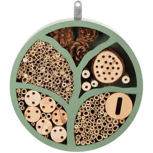 Wholesale Wooden Insect House Bee Hotel Garden Benificial Bug House Small Craft Wooden Insect House Bee Hotel