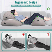 Oreillers de lit gonflables multifonctionnels personnalisés en gros, oreillers de repose-jambes pliables modernes pour la chambre à coucher, canapé portable
