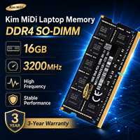 Mémoire RAM DDR4 16 Go 3200 MHz haute vitesse Kim MiDi pour ordinateur portable, module PC4-25600 SODIMM 260 broches pour mise à niveau et jeux sur ordinateur portable