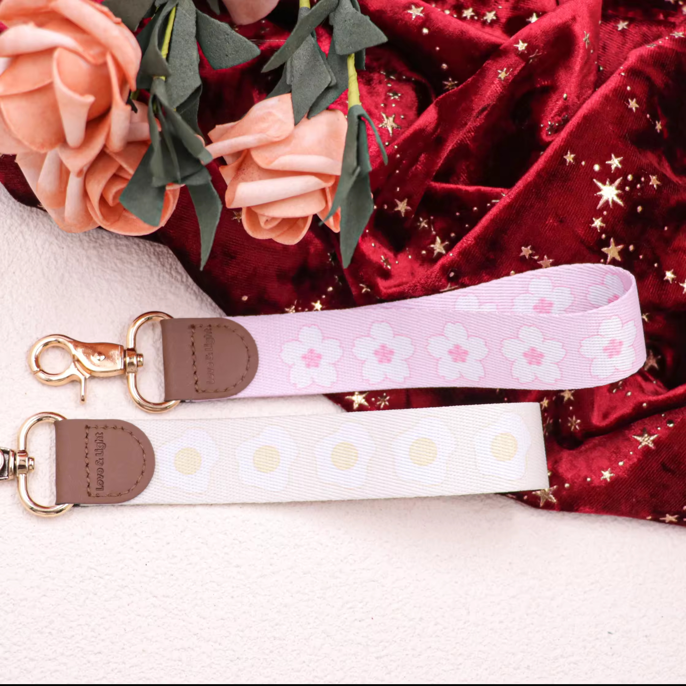 Custom Satin Leather Wrist Lanyard Keychain Image 5