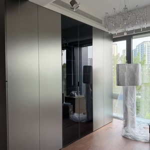 BALOM Sliding <b>Door</b> with <b>Mirror</b> Modern Bedroom Closet High Gloss Soft Close Custom Color OEM Wholesale CE Certified - Product Image 2