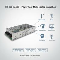 120W DC-DC Dönüştürücü 12V 10A Güneş Enerjisi Sistemi LED Aydınlatması için Kademeli Düşürücü Güç Kaynağı SD-120-12 Tek Çıkışlı