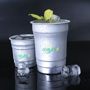 New Arrival 9oz 16oz 20oz Sustainable Cold Drink Aluminum Cup Disposable Aluminum Beer With Your Own Logo
