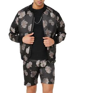 Chaqueta Bomber de Invierno con Cierre y Estampado Floral Personalizado OEM, Chaqueta Casual con Cierre y Serigrafía para Hombre - Product Image 4