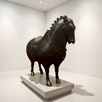 Grande statue de cheval en bronze antique extérieure personnalisée décoration d'art abstrait moderne par des techniques de moulage de cuivre