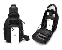 Sac à bandoulière tactique compact AYPPRO Custom 1000D EDC pour le transport dissimulé, idéal pour le tir, les voyages, la randonnée et les sports de plein air