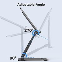 Support de tablette pour iPad, support de tablette réglable pour bureau, support d'écran portable pliable compatible avec les tablettes de 4 à 16 pouces