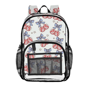 New Arrival Customs Logo Waterproof <b>Clear</b> PVC Transparent School Bag <b>Backpack</b> for Students Travel Bag - Product Image 1