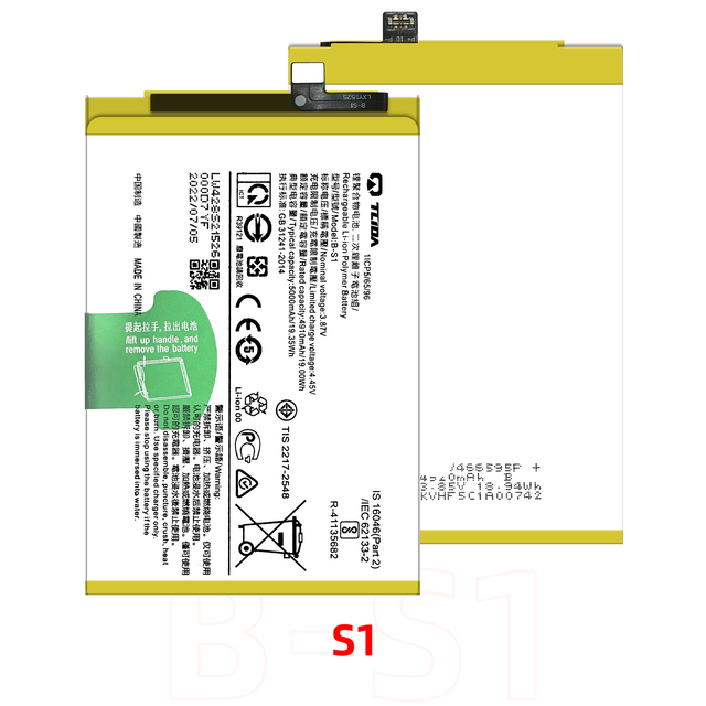 TLIDA 5000mAh B-S1 High Quality New 0 Cycle Replacement Mobile Phone Battery for Y33S Original 3.85V Phone Battery in Stock