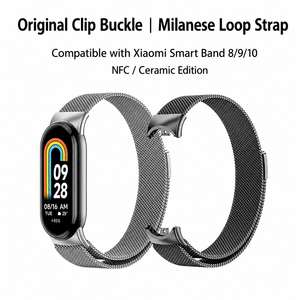 Correa de Malla Milanesa de Metal Compatible con <span class=keywords><strong>Mi</strong></span> <span class=keywords><strong>Band</strong></span> 10 9, Cierre Magnético, Correa Integrada de Acero Inoxidable para <span class=keywords><strong>Mi</strong></span> <span class=keywords><strong>Band</strong></span> 10 Cerámica - Product Image 1