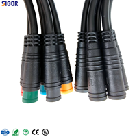 Kabel Konektor Tahan Air M8 untuk Sensor Rumah Pintar Sepeda Listrik Skuter Lampu LED OEM ODM
