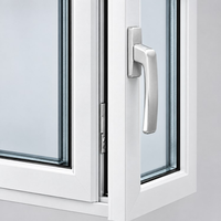 Fenêtre à battant en aluminium à pont thermique, modèles multiples personnalisés en usine, persienne moderne insonorisée, étanche et résistante au vent pour villa
