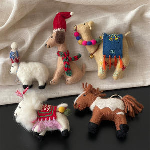 बैलेटिंग ऊन सुई को लगा ऊंट भेड़ घोड़े के कुत्ते को कीचेन बैग सजावट के लिए जातीय शैली कार सजावट - Product Image 2