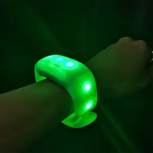 Halloween Glow Bracelet Custom Logo Flashing Led Wristband Remote Control