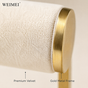 WEIMEI - Expositor de Joyería de Lujo en Microfibra Beige con Base Metálica para Collares, Anillos, Pendientes y Pulseras - Product Image 3