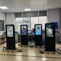 Nouvelle Offre Spéciale HTYITONG Lecteur Publicitaire Station de Recharge pour Véhicules Électriques OCPP POS Double Prise Type 2 Étanche IP65 44KW EV