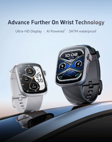 Reloj Inteligente de 1.95 Pulgadas con Pantalla Táctil Completa, Resistente al Agua IP68, BT5.3, Llamadas, Monitor de Frecuencia Cardíaca/Presión Arterial/SpO2, Navegación GPS, Brújula, Más de 100 Funciones