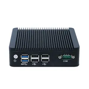 Cheap barebone system thin client computer price 2 hd-mi In-tel N3700 fanless industrial mini pc computer with serial port
