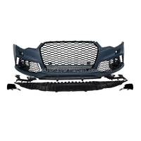 Nouveau kit de conversion de pare-chocs avant noir brillant de haute qualité pour Audi A6/S6 12-15 RS6 C7.5 16-18 à fixation par clip - Marque PNB, installation facile