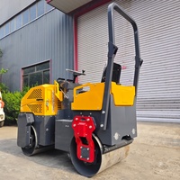 Compacteur vibrant routier de pointe, rouleau compresseur autoporté à double tambour pour la construction de chaussées urbaines en asphalte