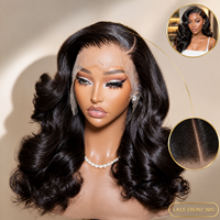 Perruque Lace Front 13x4 Cheveux Humains Ondulés Souples et Volumineux Entièrement Faits à la Main, Peuvent Être Permanents et Teints pour Femmes, Vente en Gros Usine