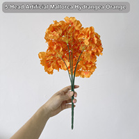Fleurs d'hortensia artificielles HGA Real Touch en soie pour la décoration de réceptions de mariage et la décoration de table intérieure