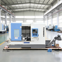 Tour CNC à banc incliné haute précision et haute rigidité TCK600, centre de tournage et de fraisage horizontal 3 axes avec commande GSK, usage intensif
