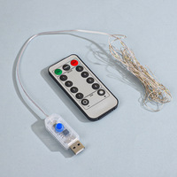 Mini Fünfzackiger Stern Weihnachtsbaum-Dekoration USB-Stromkabel Farbwechselnde LED-Lichter PET-Material Leuchtfunktion Feiertagsdekoration