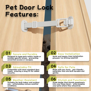 PRODIGY PFD001 Suministros para mascotas Puerta ajustable versátil Pestillo de correa de soporte de alta calidad para perros Accesorios para gatos y perros - Product Image 3