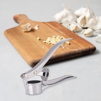 Presse-ail professionnel robuste et presse-agrumes à gingembre Hachoir de cuisine manuel facile à utiliser avec des caractéristiques métalliques durables et faciles à nettoyer