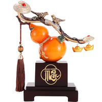 Nouvel Ornement en Résine Époxy Chinoise en forme de Lingot Ruyi et de Gourde, Art Populaire, Décoration pour Salon, Meuble TV, Bureau, Maison, Cadeau de Pendaison de Crémaillère