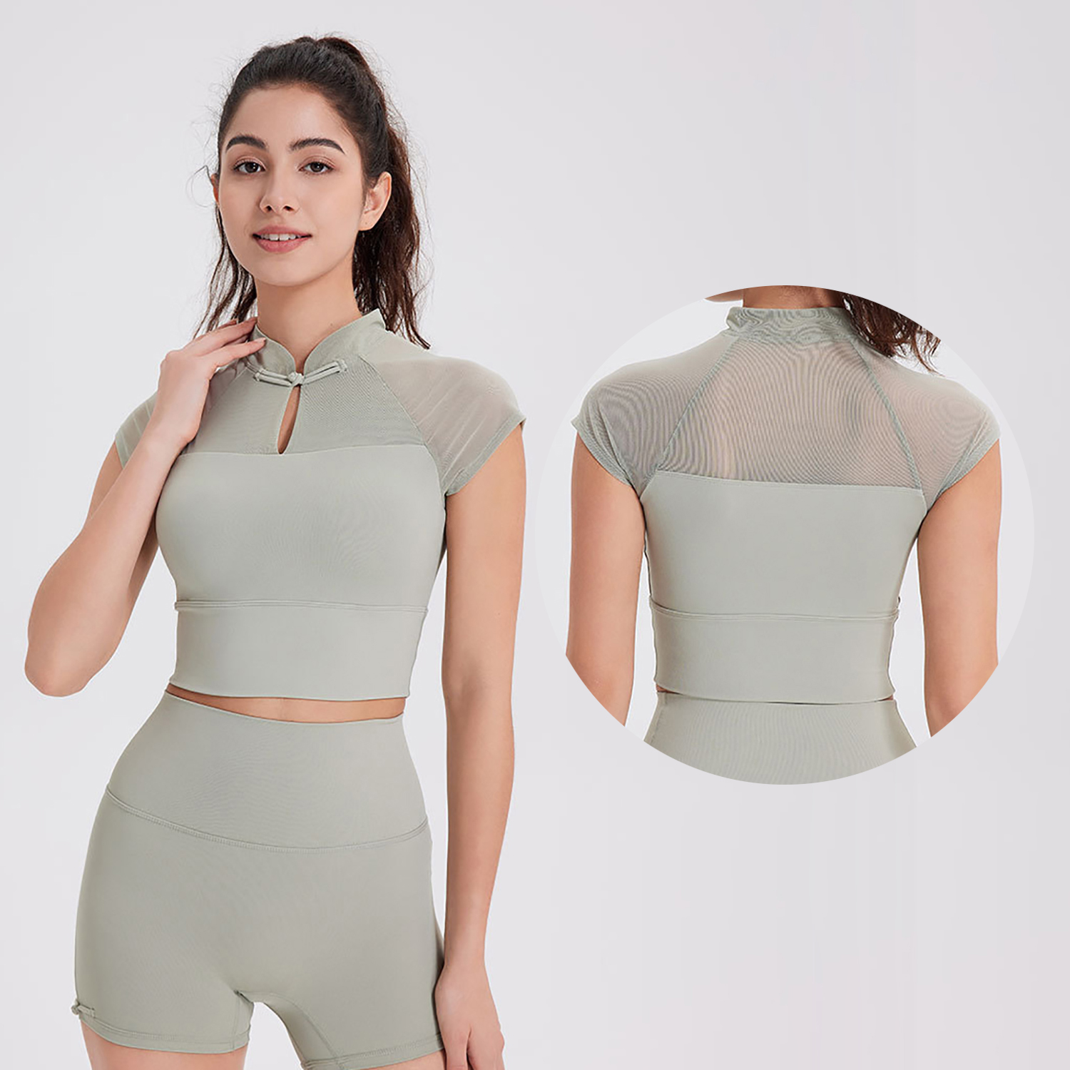 Customized Yoga 2024 New Fashion Women Workout Shirts Short Sleeve Athletic Compression Quick Dry Yoga Gym Tops
