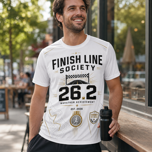 Camiseta Conmemorativa de Manga Corta para Hombre, Club de Running Rítmico Urbano, 100% Poliéster, Ropa Deportiva de Estilo Urbano - Product Image 3