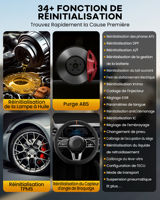 THINKCAR THINKSCAN 689BT Outils de diagnostic Scanner 34 Réinitialisations Mises à jour gratuites à vie Système complet Codage ECU Outil de diagnostic OBD2