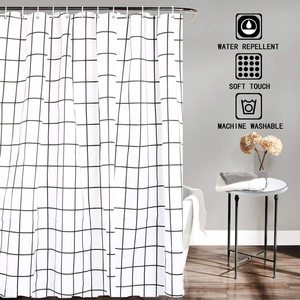 CF personnalisé <span class=keywords><strong>noir</strong></span> <span class=keywords><strong>blanc</strong></span> Simple imperméable hôtel bain <span class=keywords><strong>rideau</strong></span> <span class=keywords><strong>de</strong></span> <span class=keywords><strong>douche</strong></span> <span class=keywords><strong>en</strong></span> gros polyester <span class=keywords><strong>tissu</strong></span> rideaux <span class=keywords><strong>de</strong></span> <span class=keywords><strong>douche</strong></span> crochets pour salle <span class=keywords><strong>de</strong></span> bain - Product Image 2