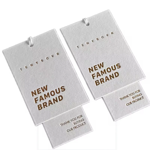 Fashion Printing 3d Logo Textured <strong>Paper</strong> Swing <strong>Tag</strong> Embossed Garment Hang <strong>Tag</strong> Coated <strong>Paper</strong> Debossed <strong>Tags</strong> - Product Image 4